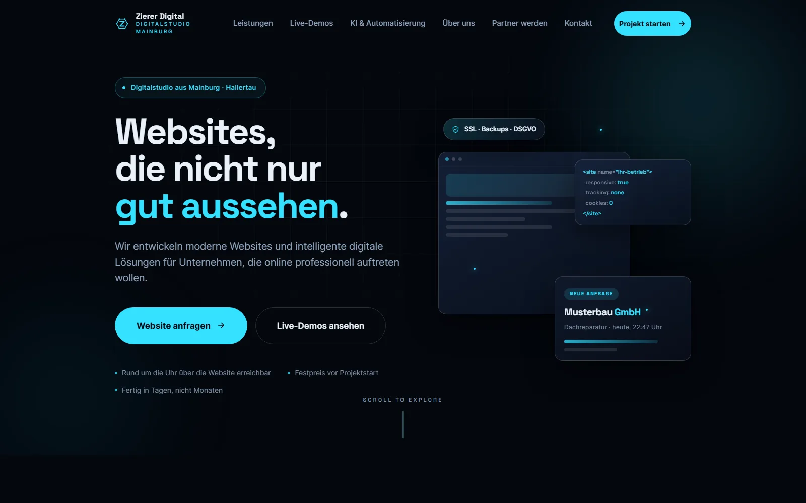 Startseite von Zierer Digital